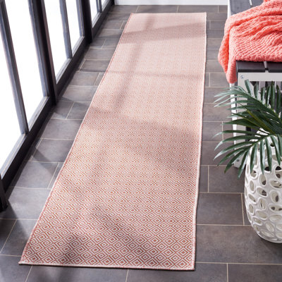 Hukill 230 Area Indoor/Outdoor Area Rug In Terracotta / Ivory