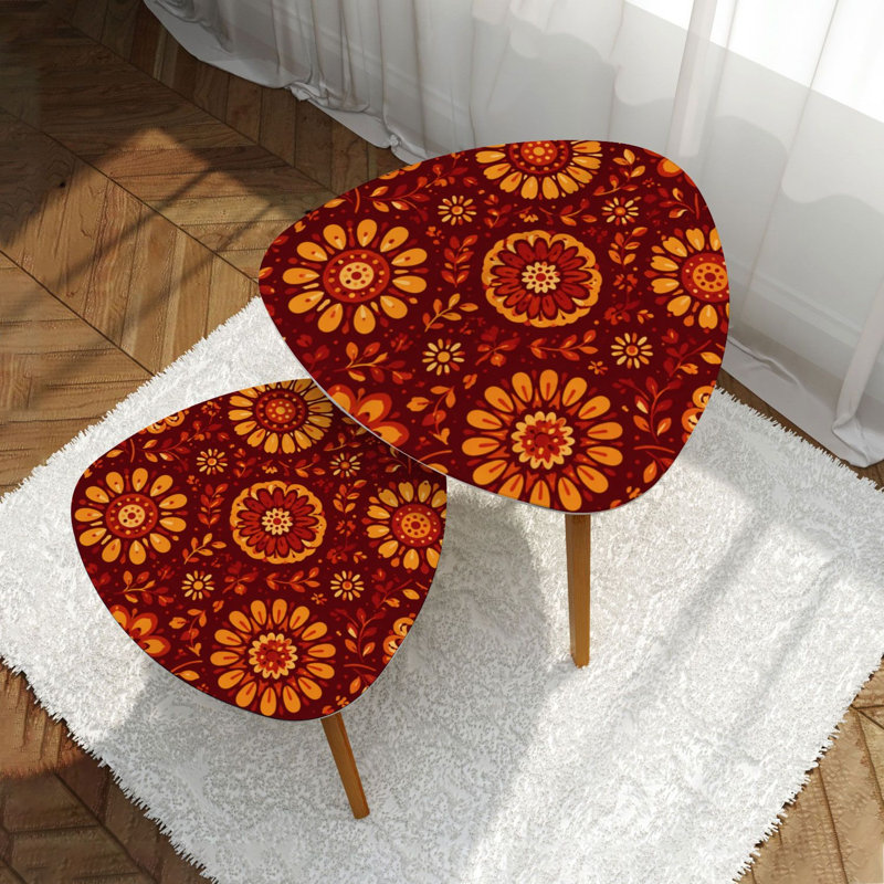 Ensemble de 2 tables basses gigognes Triangle