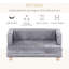 Dog Sofa Bed Elevated Pet Chair for SmallSized Dogs PU Cover Grey
