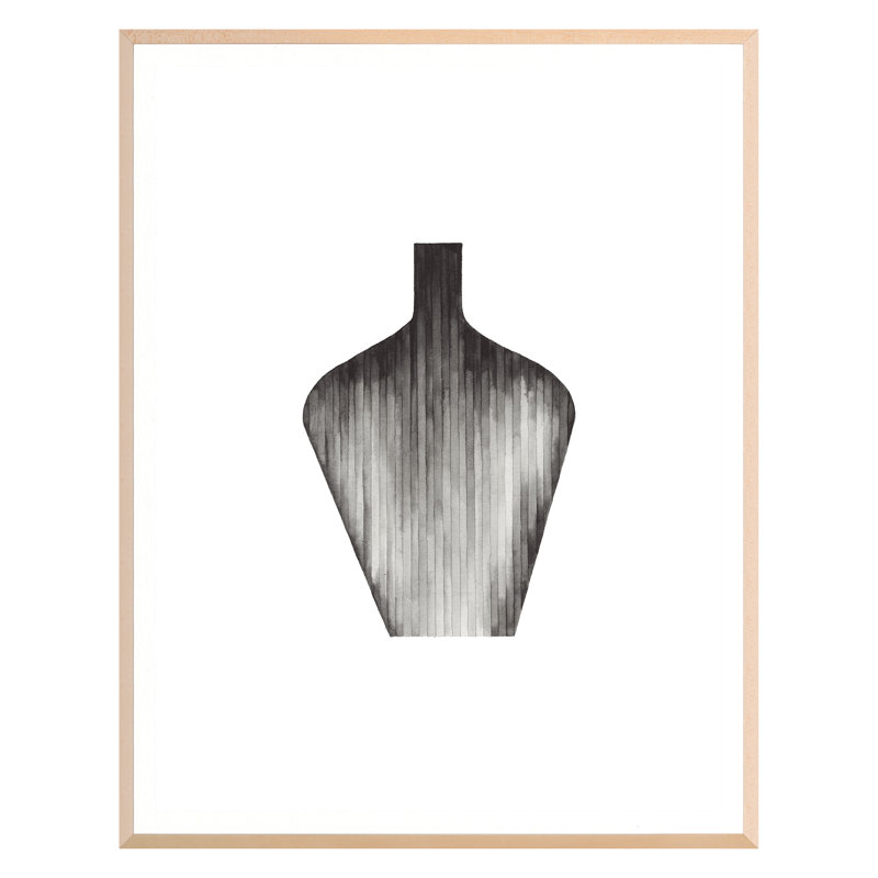 Gradient Curves 2 Print by Marie, Natasha, Maple Single Picture Framed