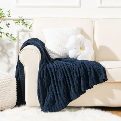  Knitted Luxury Chenille Throw