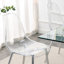 Ensemble de 4 chaises d'appoint pour salle à manger, siège en plastique avec pieds en métal, design transparent moderne, L 18,11 po x l 17,32 po x H 32,67 po