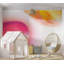 Murale abstraite pelez et collez - Planète rose-1213644457