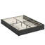 Structure de lit double avec 3 tiroirs de rangement sous le lit gris clair | Plateforme, sans tête de lit, sommier à lattes en bois, sans sommier, assemblage facile, fonctionnement silencieux-337785429