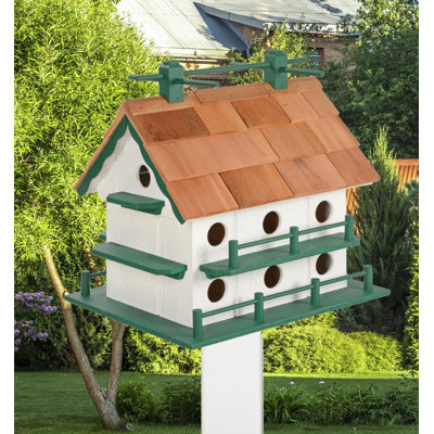 Shnorhk 24'' H x 23'' W x 24'' D Post Water Resistant Birdhouse