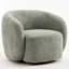 Fauteuil demi-tonneau pivotant rembourré Munehito-986386220