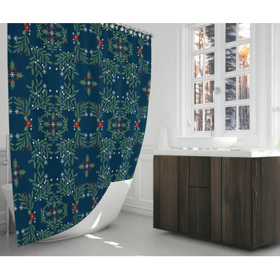 Rideau de douche ultra-mince Winter Mistletoe