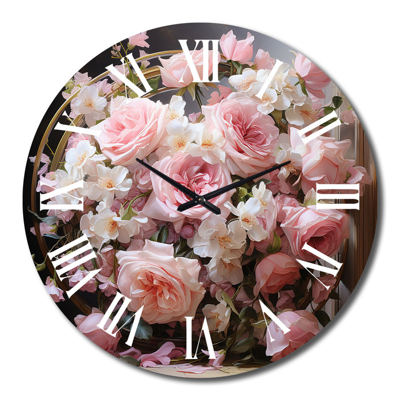 Horloge murale rose, Grand