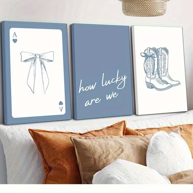 3 Piece Wrapped Canvas Print, 30 cm H x 60 cm W