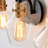 Annie Black and Gold Bathroom Dimmable Vanity Light Clear Seeded Glass Shade-513628606