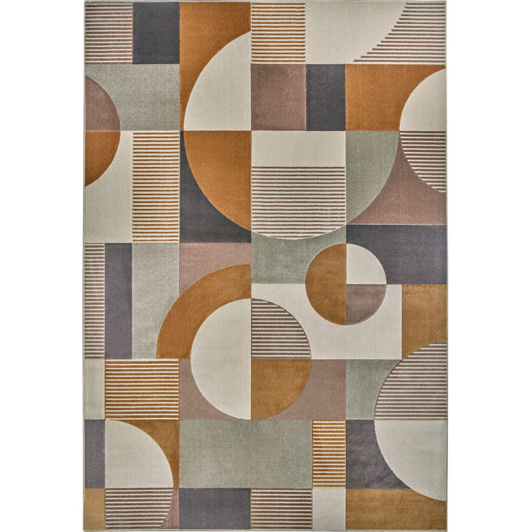 Corrigan Studio Mante Abstract Flat Weave Brown Area Rug | Wayfair.co.uk