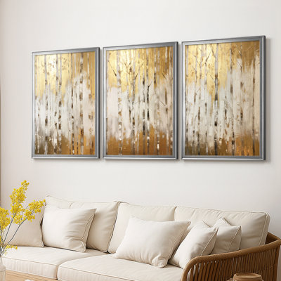 ABSTRACT Series CMLI - Toile tendue avec châssis sur mesure - 3 pièces