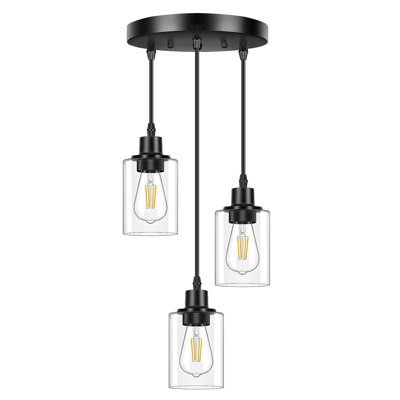 Luminaire suspendu simple noir mat