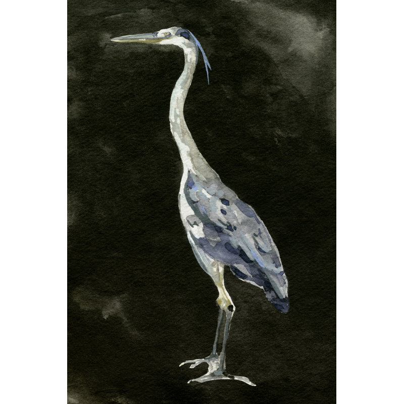 Ebony Egret I by Emma Caroline - Wrapped Canvas Print, 91cm H x 61cm W x 3.8cm D