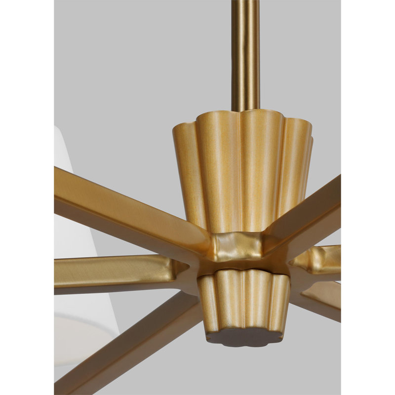 Paisley 6 - Light Chandelier, Burnished Brass