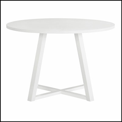 Table de salle à manger ronde Edo avec base en tréteaux