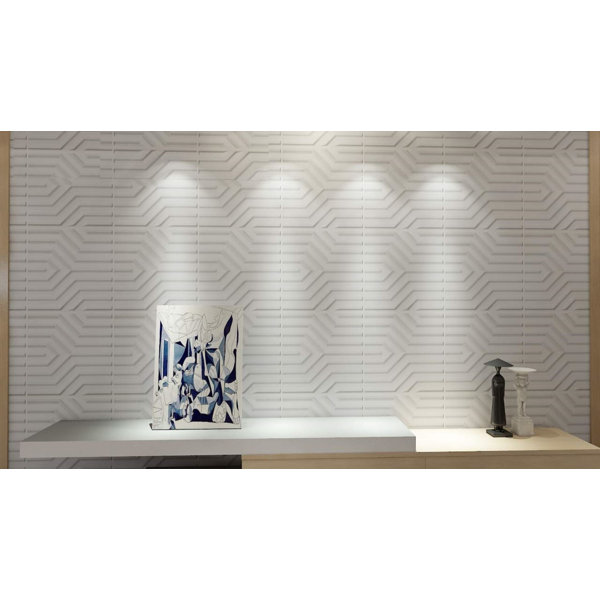 Orren Ellis Starine 19.7 W x 19.7 L Vinyl Wall Paneling in Matt White & Reviews | Wayfair Starine 19.7 W x 19.7 L Vinyl Wall... 