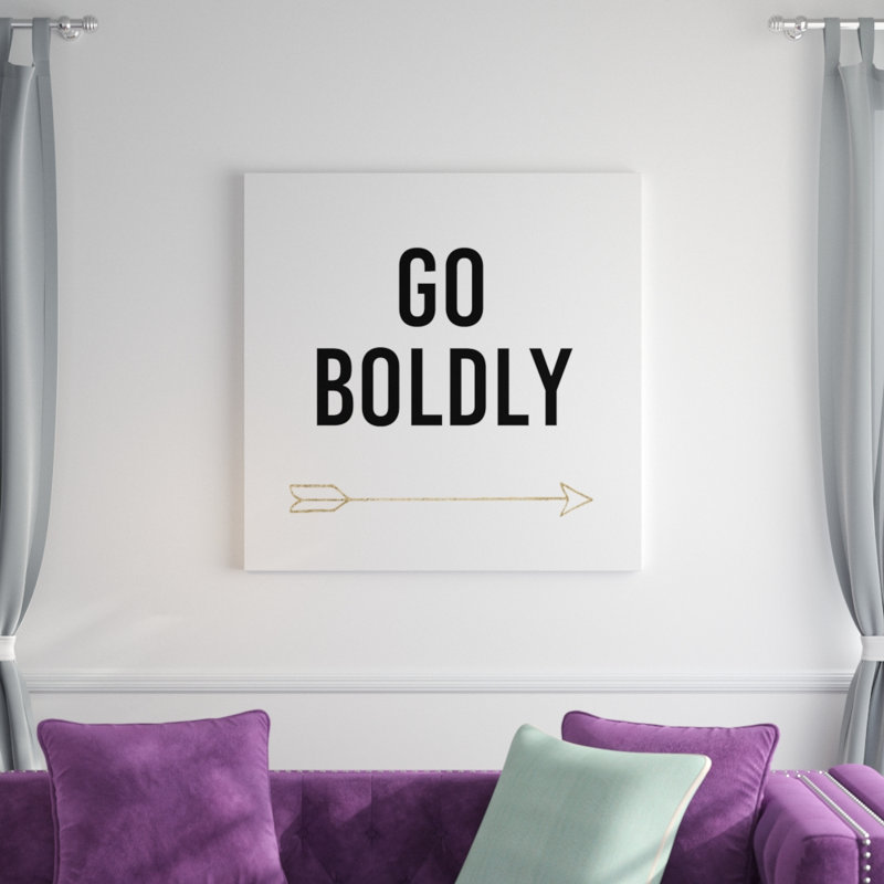 Golden Quote VI by Anna Hambly - Wrapped Canvas Print, 91cm H x 91cm W