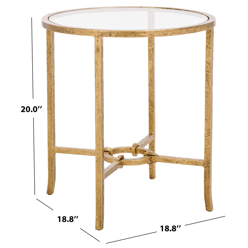 Table d'appoint Myrtise, Laiton