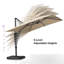 Parasol extérieur rectangulaire en porte-à-faux décalé en aluminium avec base et lumières 120 po x 156 po-905090946