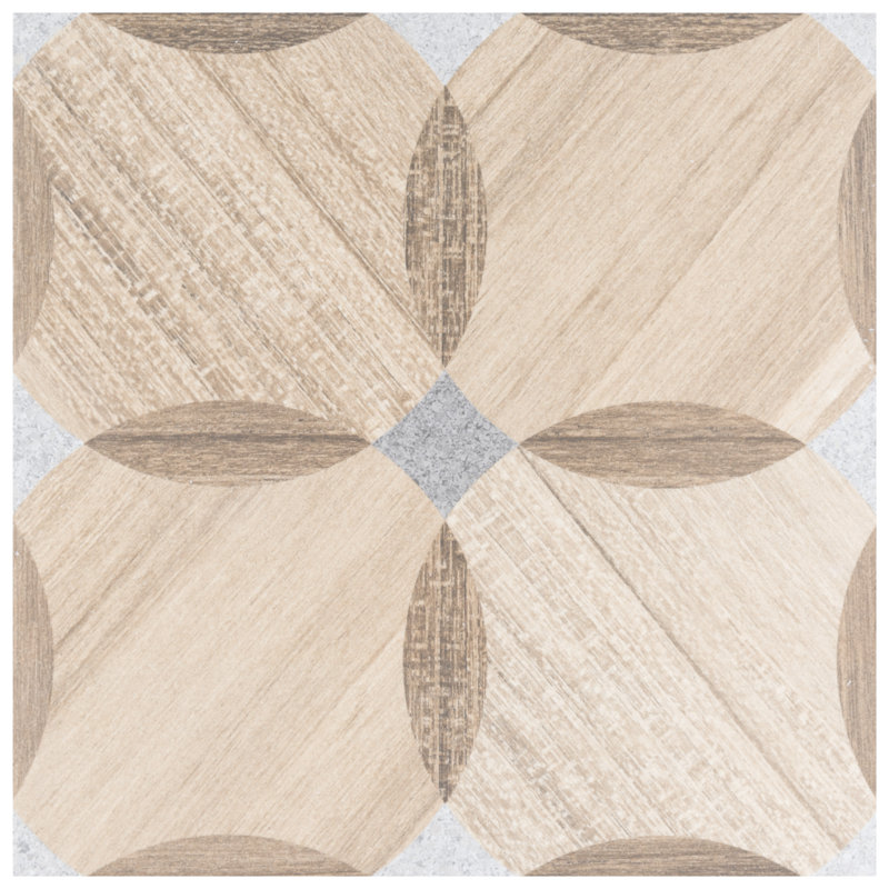 Komi Mossy 8" x 8" Straight Edge Porcelain Patterned Wall & Floor Tile