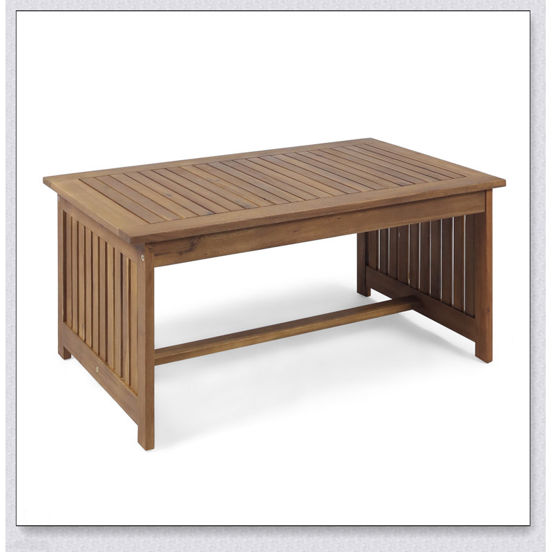 TABLE CAFÉ CASA ACACIA avec bois teint durable et détails faits à la main pour une vie extérieure élégante