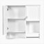 Armoire à pharmacie murale 35 po x 28 po, armoire de salle de bain moderne avec miroir, armoire à miroir avec tablettes ouvertes-1982053681