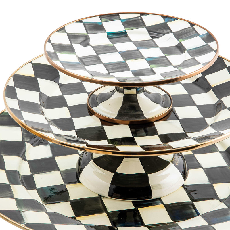 Courtly Check® Pedestal Platter, 5.75" H x 16" W x 16" D