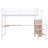 Full Size Metal Loft Bed with L-Shape Desk, Ladder Shelves & Wardrobe – Space-Saving Stylish Bedroom Furniture, -65786772