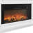  58.5" Modern Solid Wood Electric Fireplace in White