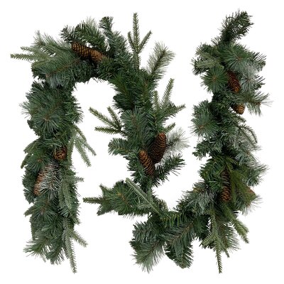 6' x 9"" Pre-Lit Decorated Mixed Pine and Pine Cone Artificial Christmas Garland -  Northlight Seasonal, NORTHLIGHT SM93379