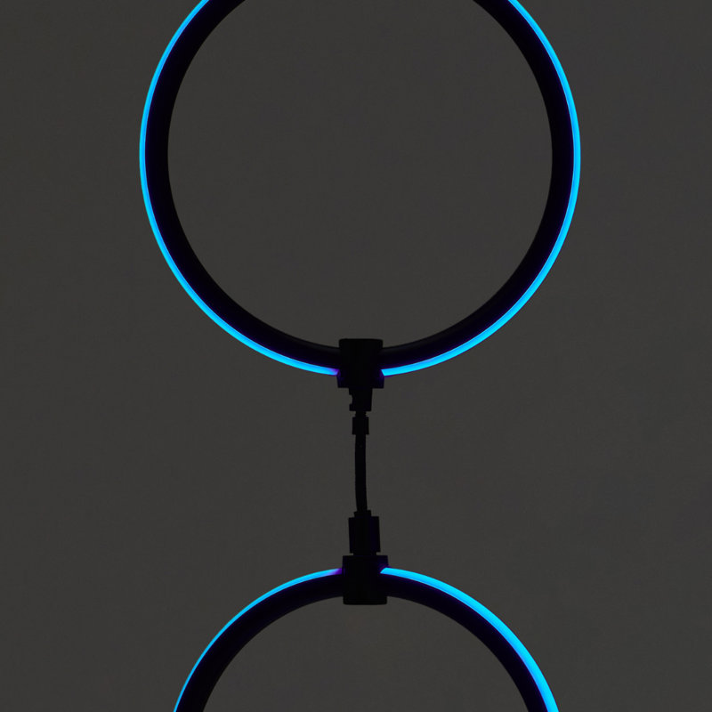 Nova 24 in. Ring Lights Novelty Integrated LED Arched Table Lamp with Built-In Color Options