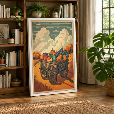 Harvest Cart Rustic - Wrapped Canvas