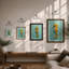 Golden Seahorse Coastal - Framed Print-100230082-100229945