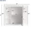 Armoire de salle de bain moderne, 35 po x 28 po, grande capacité de rangement, décor élégant et design élégant