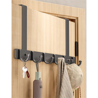 Aluminum Alloy Over-The-Door Hook Rack