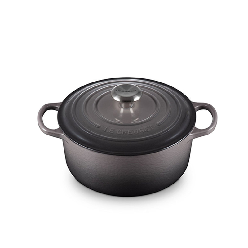 Le Creuset Signature Enameled Cast Iron Round Dutch Oven with Lid, 4.5 quarts, Oyster