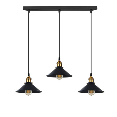 Latshaw 3-Light Kitchen Island Cone Pendant