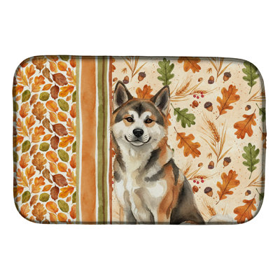 Sesame Akita Heirloom Fall Dish Drying Mat