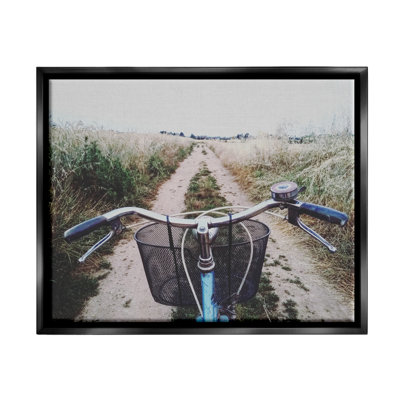 «Vélo sur un chemin de campagne», art mural encadré par Lil 'Rue