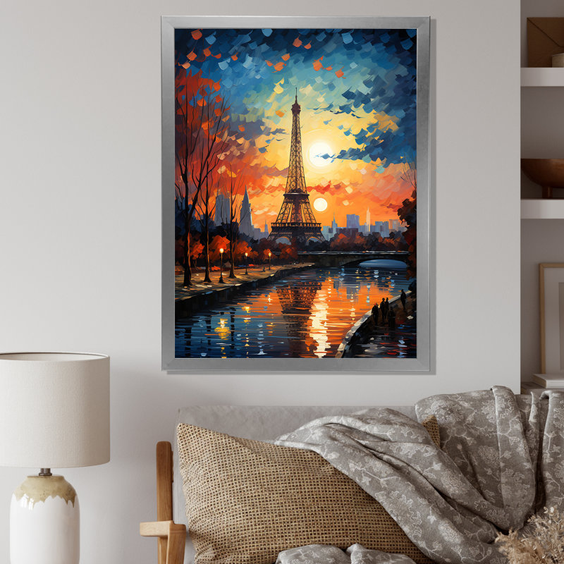 Anvesh The Eiffel Tower In 19 Century II, reproduction sur toile, H 32 po x l 16 po x P 1 po, Cadre photo argenté
