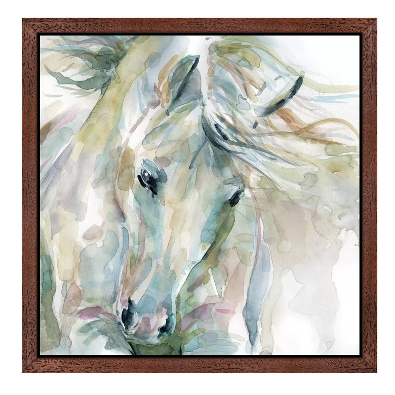 Exuberant Spirit by Carol Robinson - Painting on Canvas, 93.98 cm H x 93.98 cm W, Brown Framed