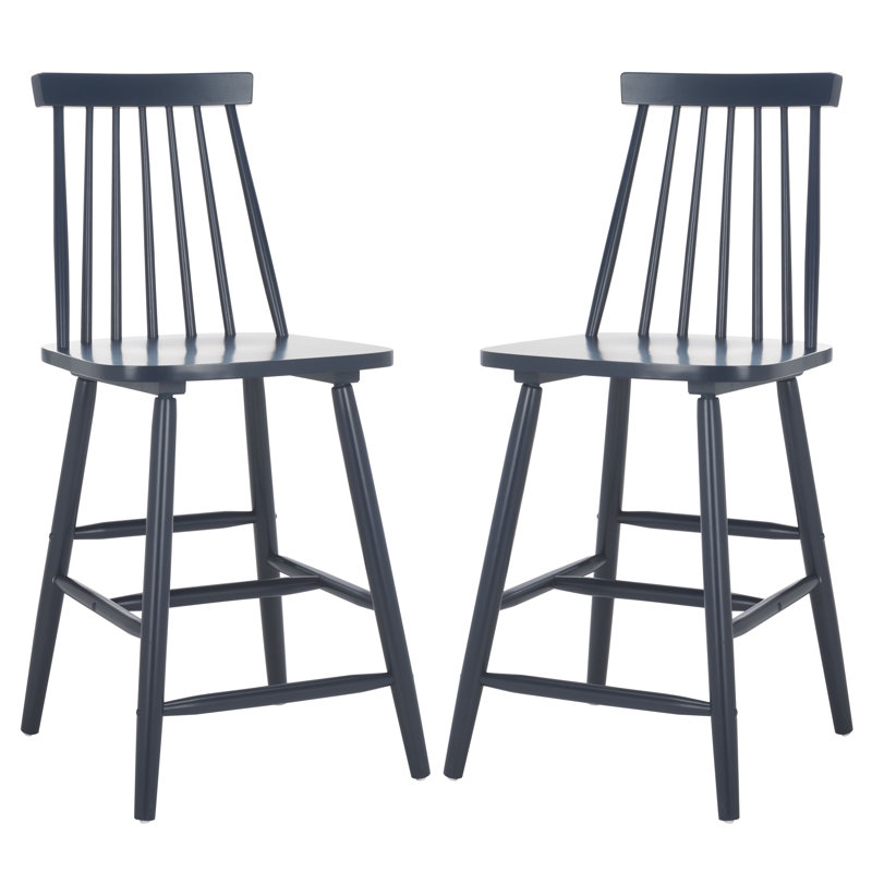 Birdia Solid Wood Counter Stool, Counter Stool (24" Seat Height), Dusty Green