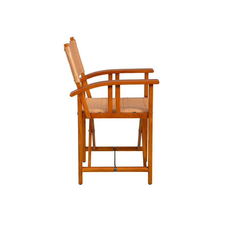 Balago Leather Folding Chair, Brown