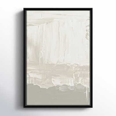 Taupe Abstract - Floater Frame Print on Canvas