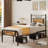 Pantoja Bed Frame with Rustic Vintage Wood Headboard Platform Bed No Box Spring Needed-1316031543