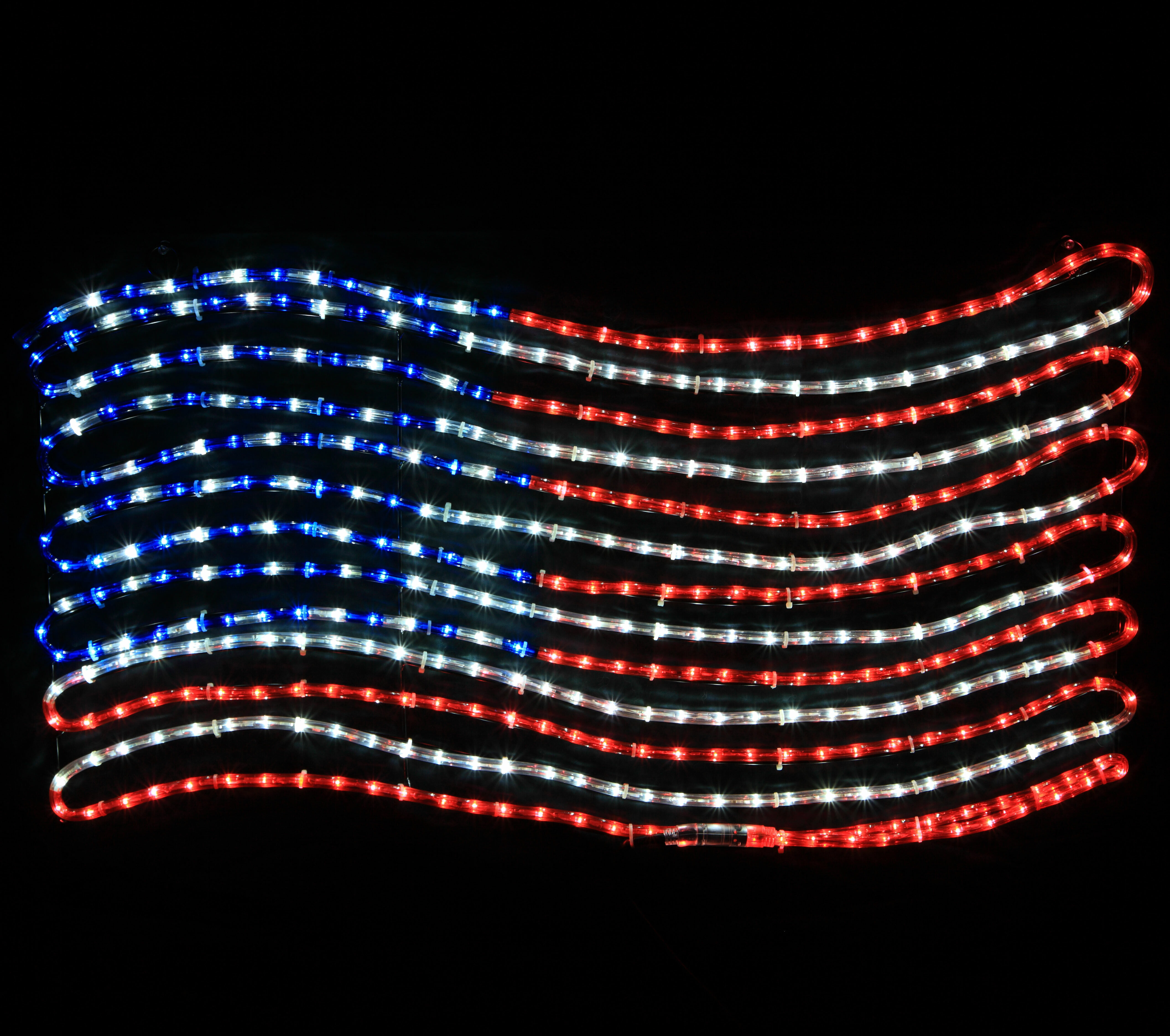 Rope Light Patriotic Flag LED Lights