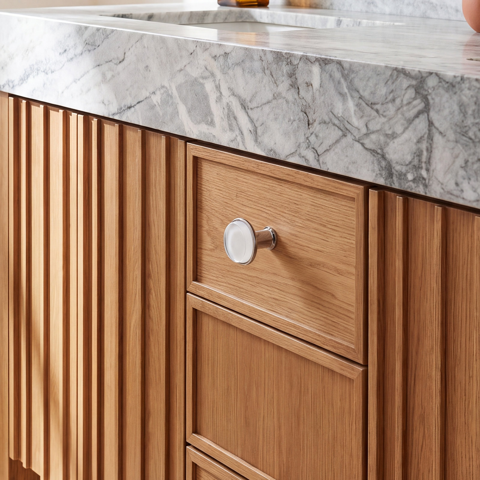 Mushroom Cabinet Knob, Polished Chrome