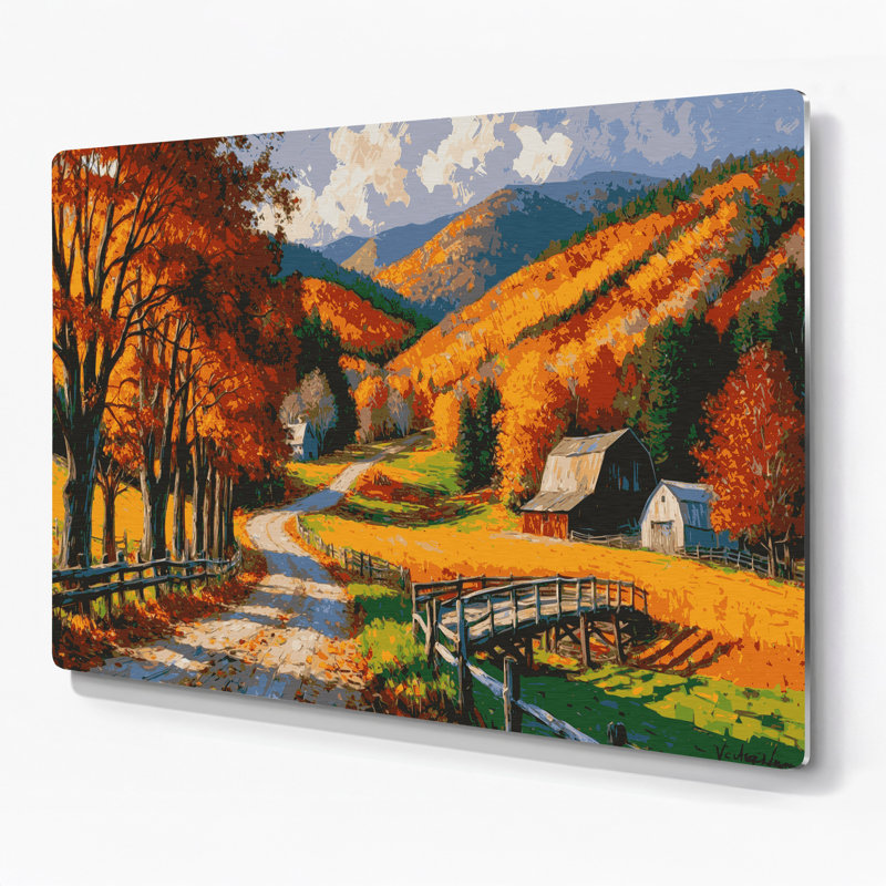 Art mural en métal brun USA State Vermont, H 11 po x l 14 po