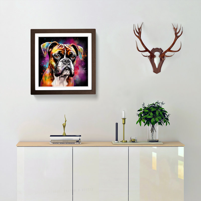 Single Picture Frame Print on Wood, Walnut